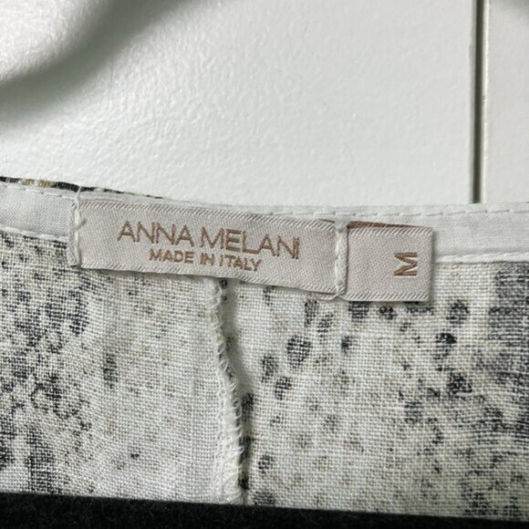 Anna Melani Linen Tunic Dress Womens M Snake Animal Print Made in Italy - Picture 2 of 10